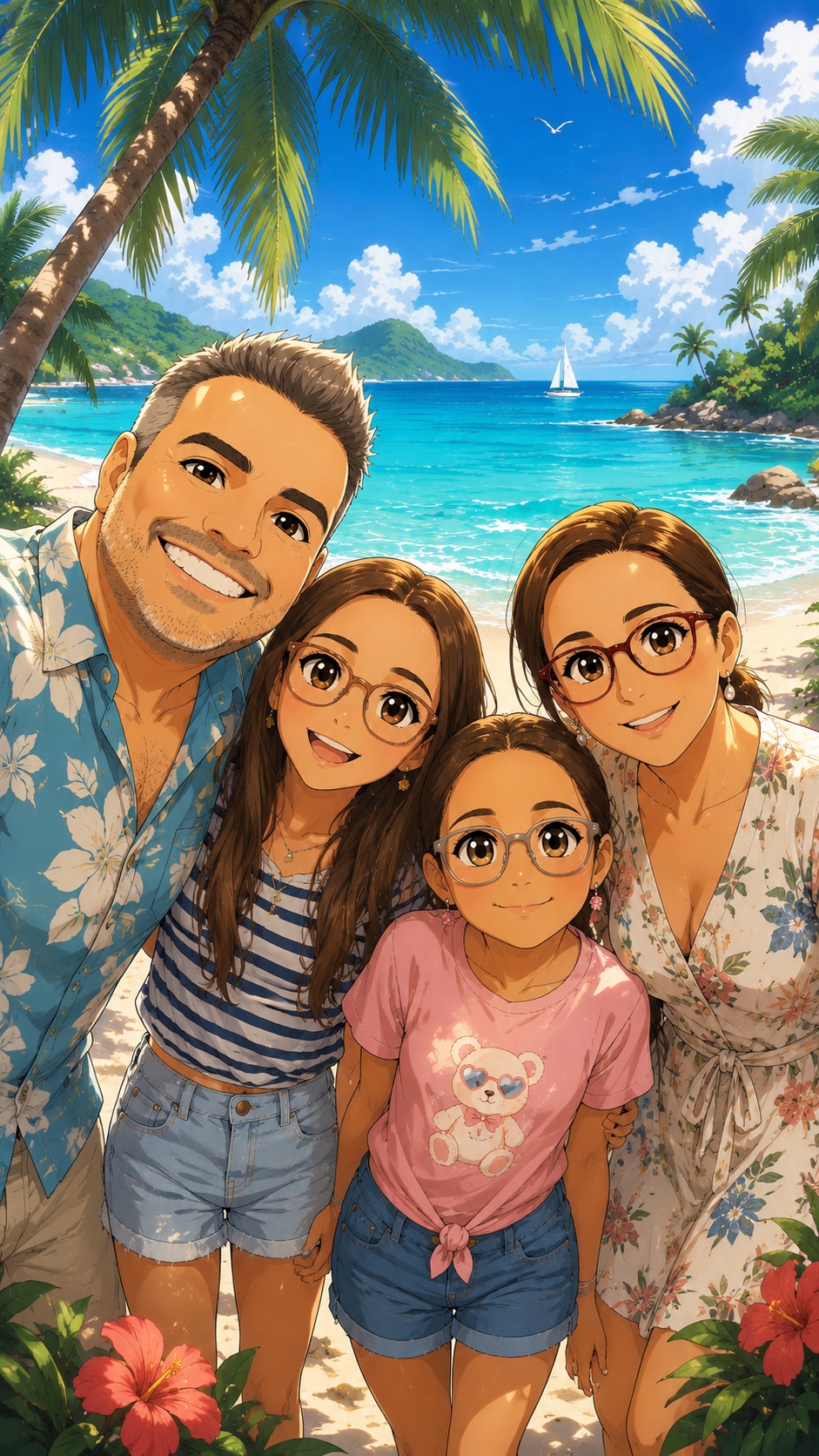 Familia Medina Naranjo en el Caribe