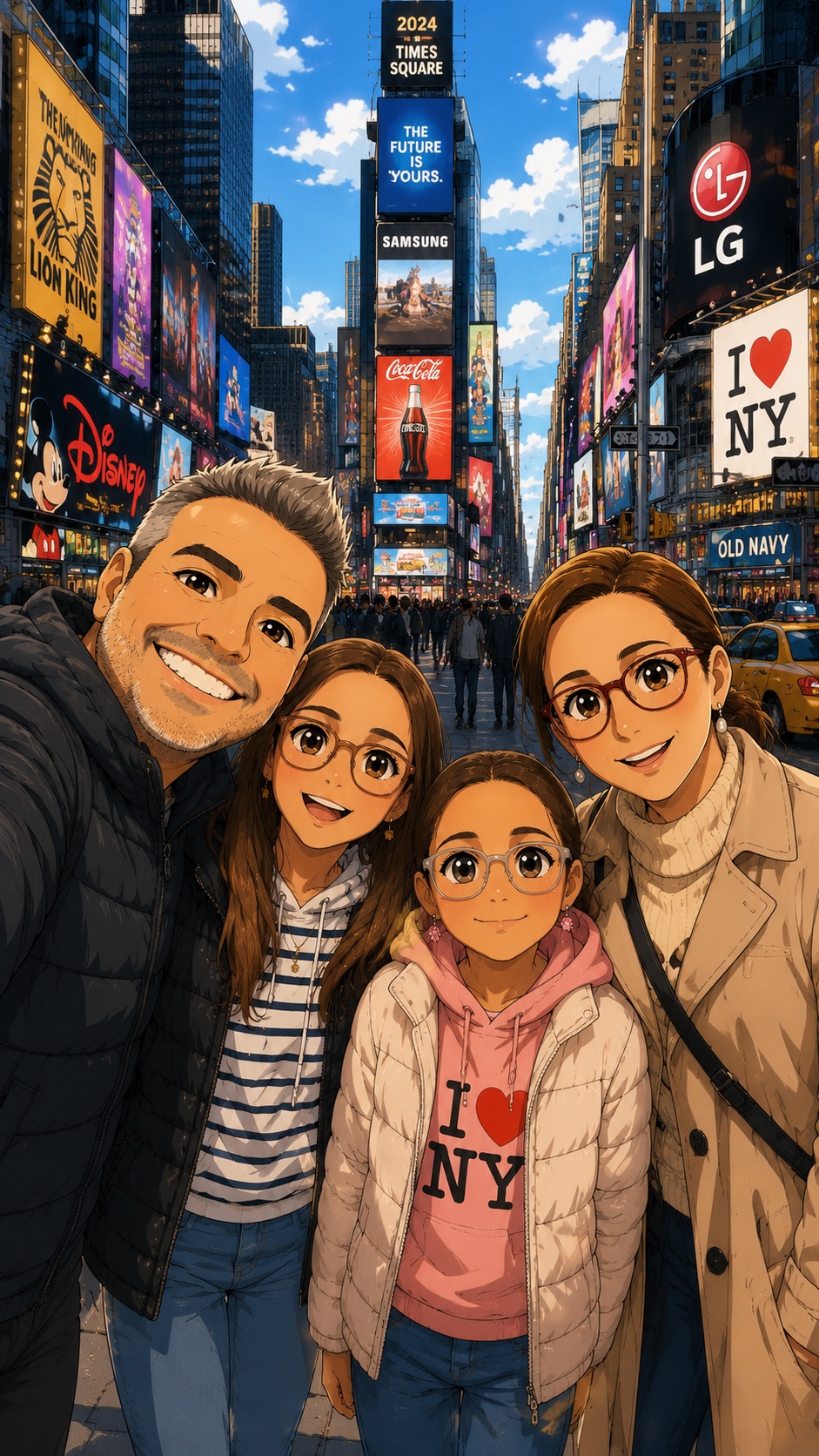 Familia Medina Naranjo en Nueva York